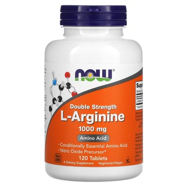 L-аргинин NOW Foods L-Arginine, 1000 мг, 120 таблеток