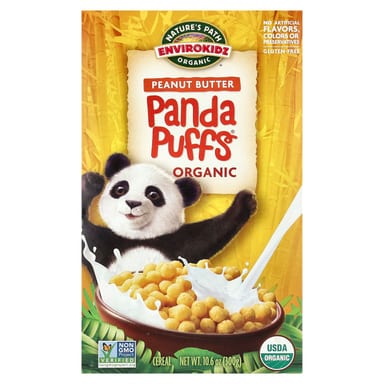 Арахисовая паста Nature's Path EnviroKidz Organic Panda Puffs® Cereal, 300 г