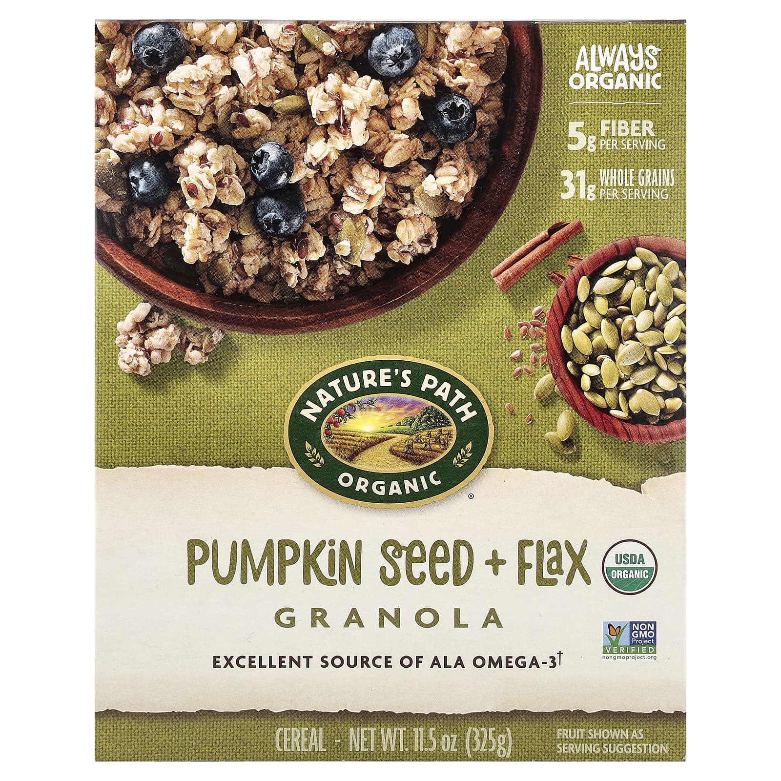 Гранола Nature's Path Organic Pumpkin Seed + Flax Cereal, 325 г