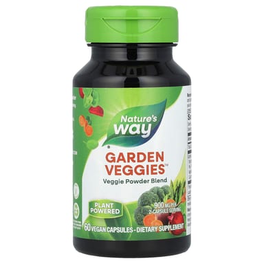 Порошок Nature's Way Garden Veggies™ Veggie Blend, 60 растительных капсул