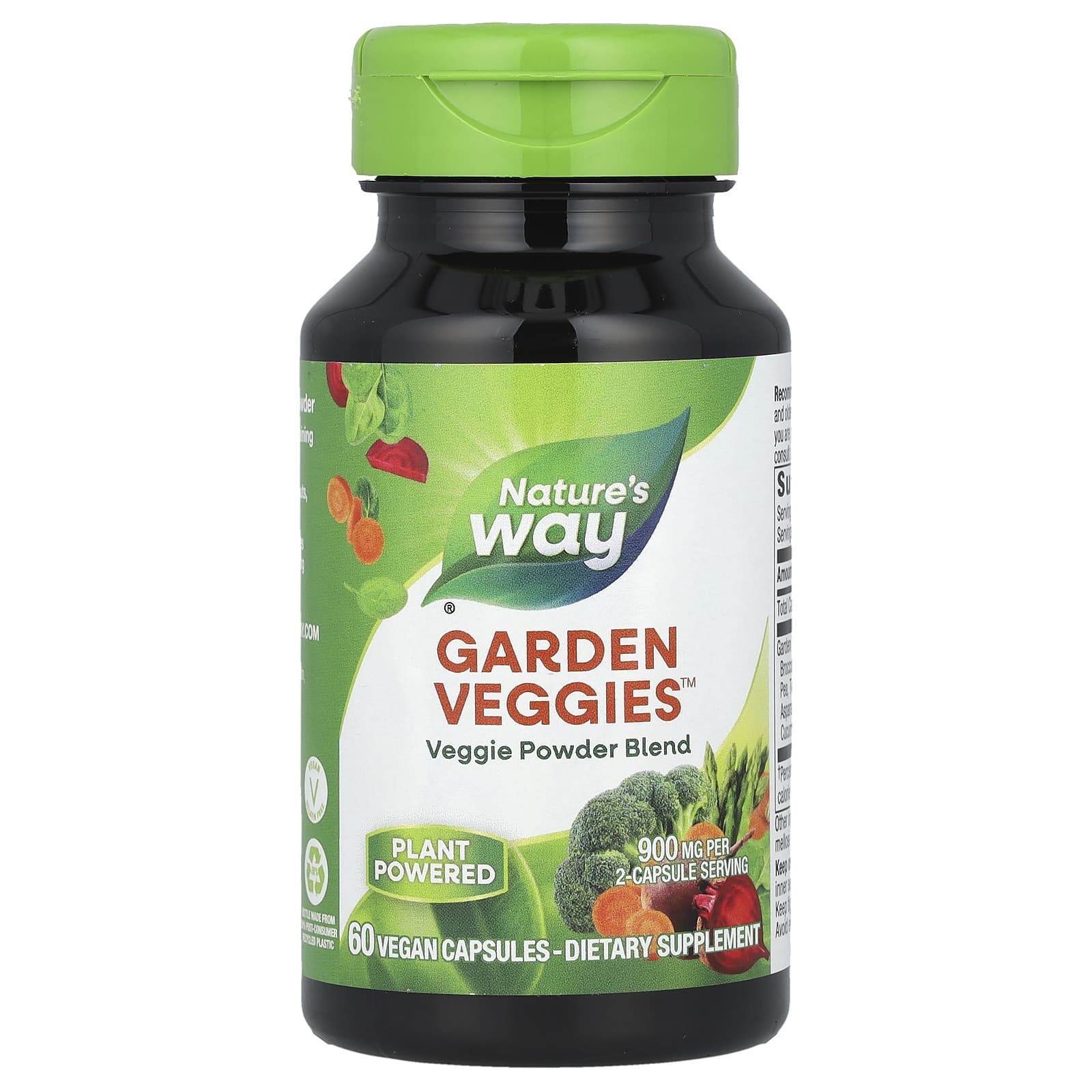 Порошок Nature's Way Garden Veggies™ Veggie Blend, 60 растительных капсул