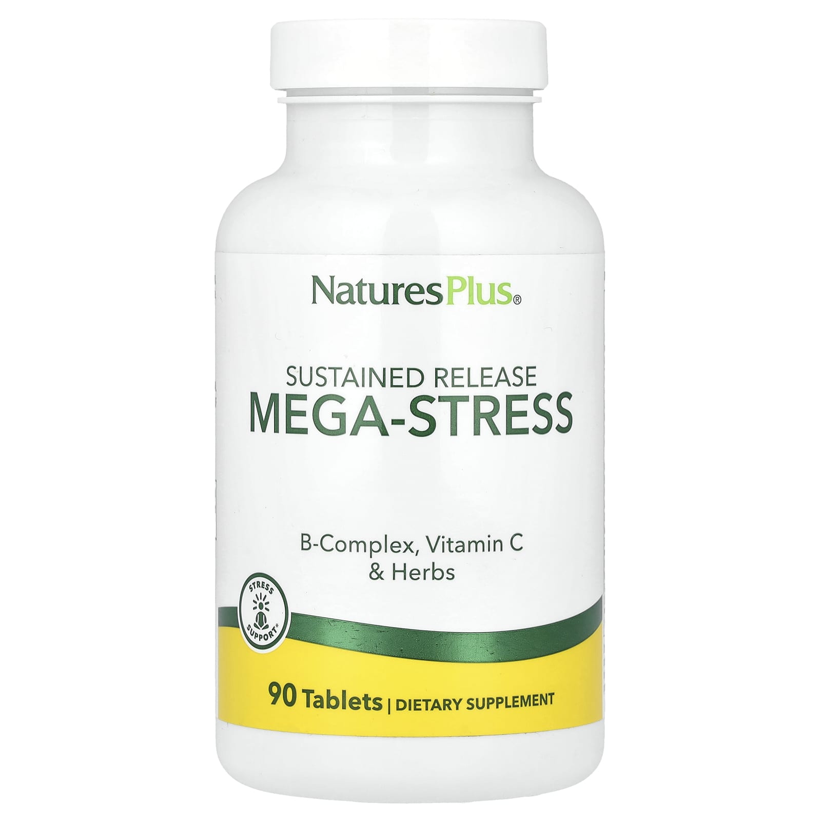 Мегастресс с пролонгированным высвобождением NaturesPlus, 90 таблеток