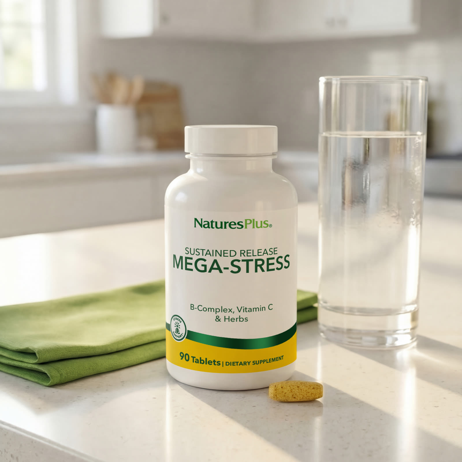 Мегастресс с пролонгированным высвобождением NaturesPlus, 90 таблеток — фото 5