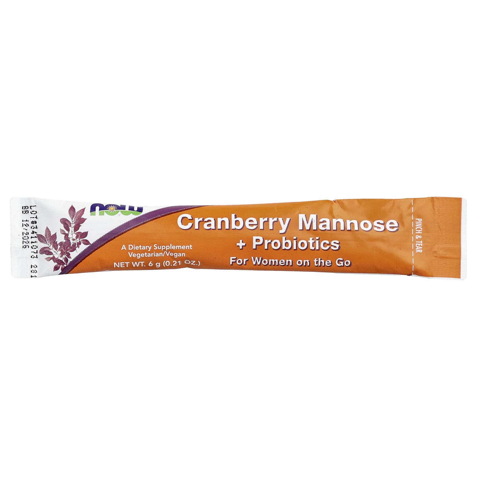 Пробиотик NOW Foods Cranberry Mannose + For Women On The Go, оттенок 24 Packets, 6 г, саше