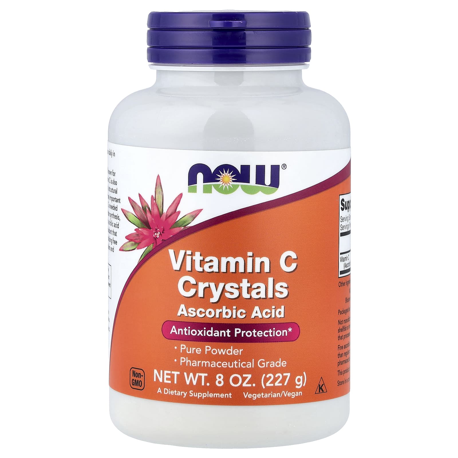 Витамин C NOW Foods Crystals, 227 г
