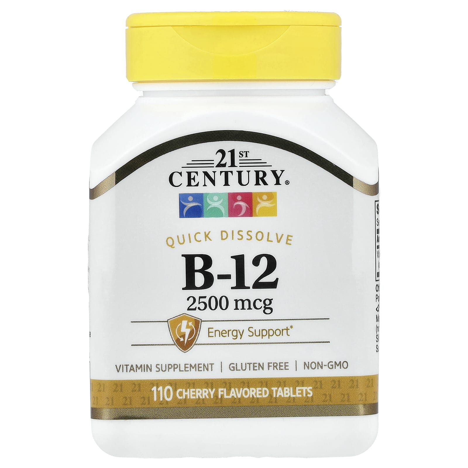 Витамин B12 21st Century, вкус Cherry, 2500 мкг, 110 таблеток