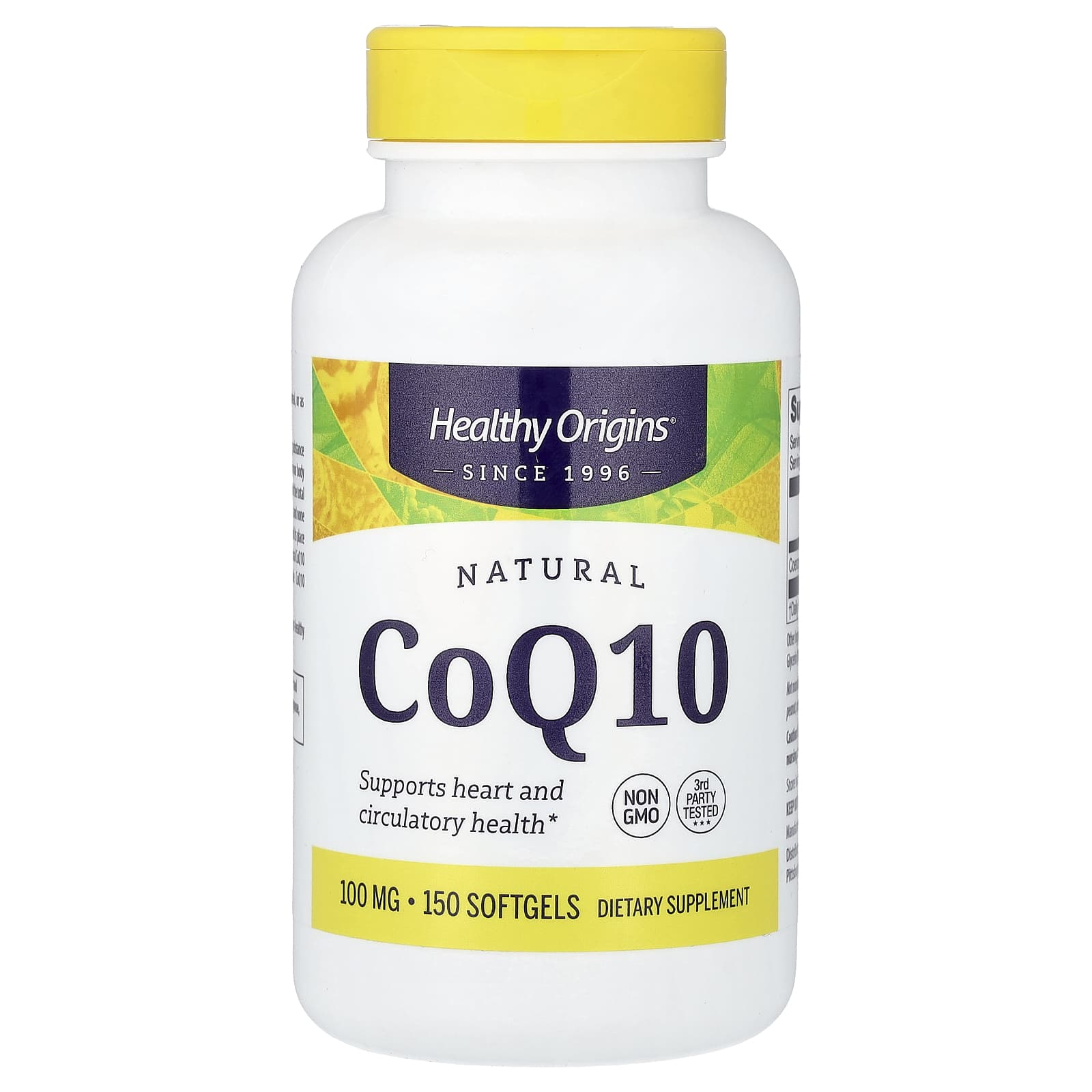 Коэнзим Q10 Healthy Origins Natural, 100 мг, 150 мягких капсул