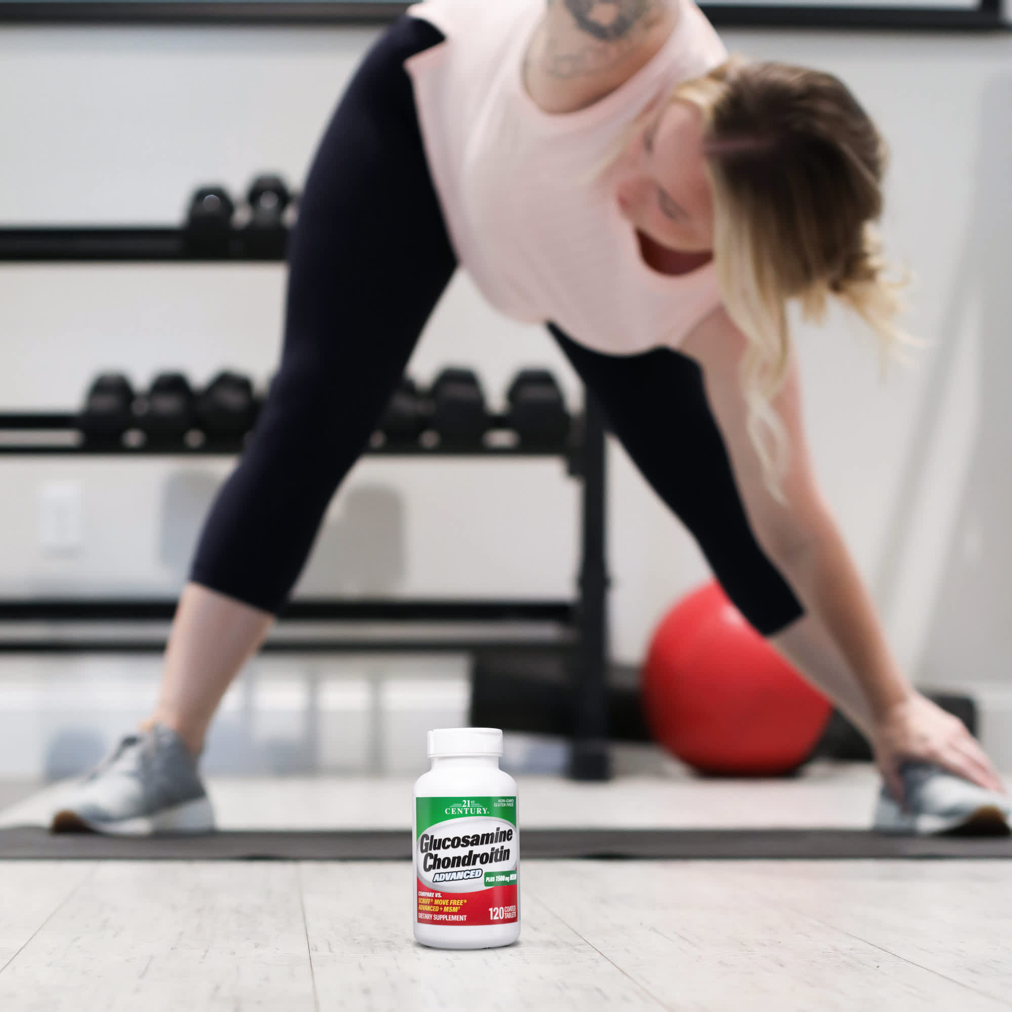 Хондроитин 21st Century Glucosamine Advanced Plus MSM 120 Coated Tablets, таблетки