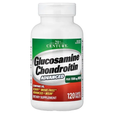 Фото товара: Хондроитин 21st Century Glucosamine Advanced Plus MSM 120 Coated Tablets, таблетки