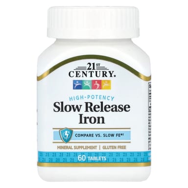 Железо 21st Century Slow Release High Potency, 45 мг, 60 таблеток