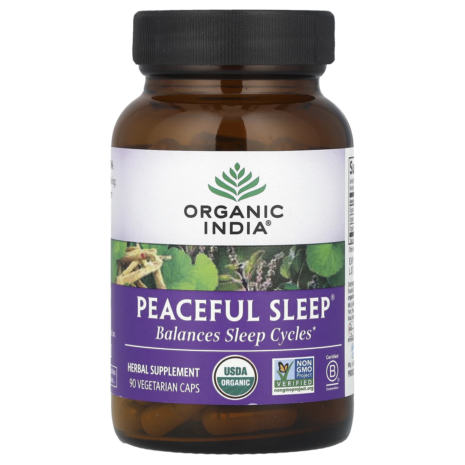 Спокойный сон Organic India, 90 вегетарианских капсул