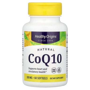 Коэнзим Q10 Healthy Origins Natural, 100 мг, 60 мягких капсул