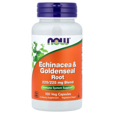 Эхинацея NOW Foods & Goldenseal Root, 100 растительных капсул