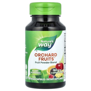 Порошок Nature's Way Orchard Fruits Fruit Blend, 60 растительных капсул