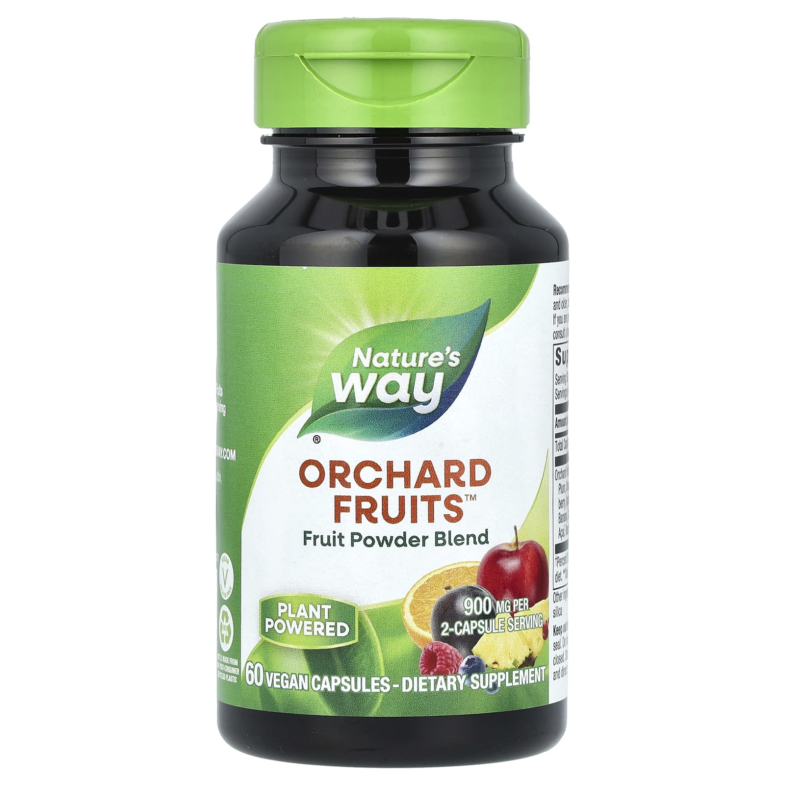 Порошок Nature's Way Orchard Fruits Fruit Blend, 60 растительных капсул