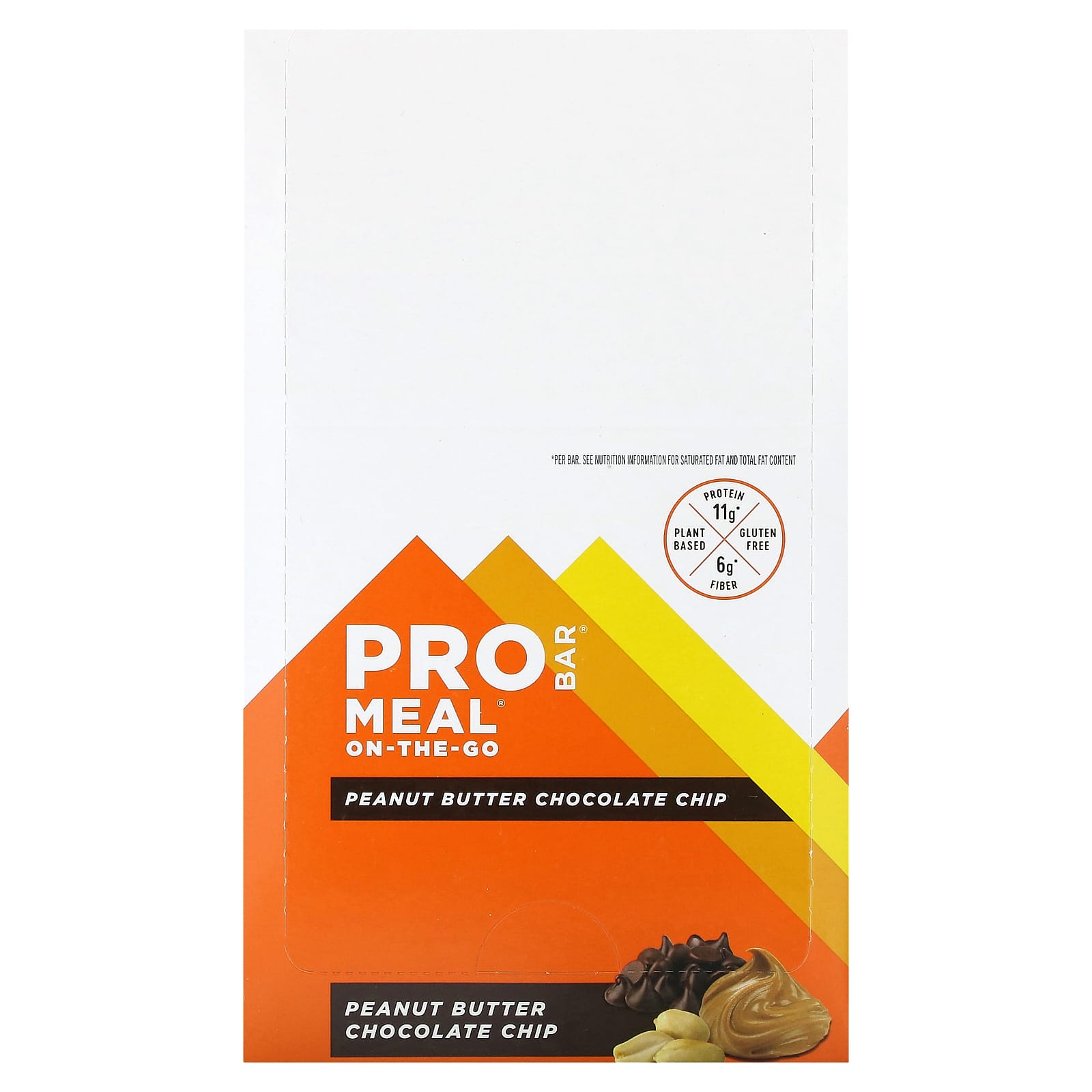 Арахисовая паста ProBar Meal On-The-Go Chocolate Chip, 85 г, 12 шт., батончик — фото 2