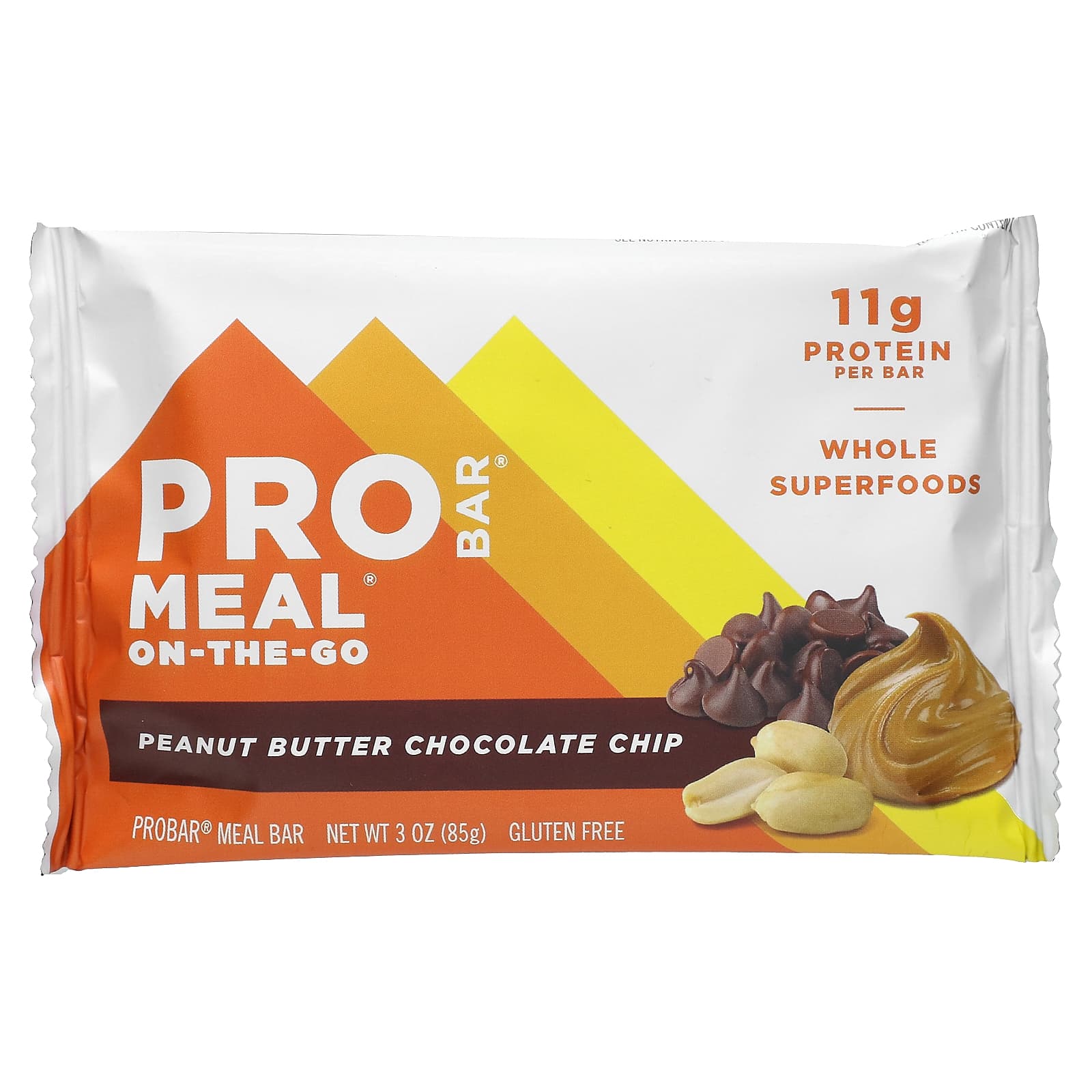 Арахисовая паста ProBar Meal On-The-Go Chocolate Chip, 85 г, 12 шт., батончик — фото 3