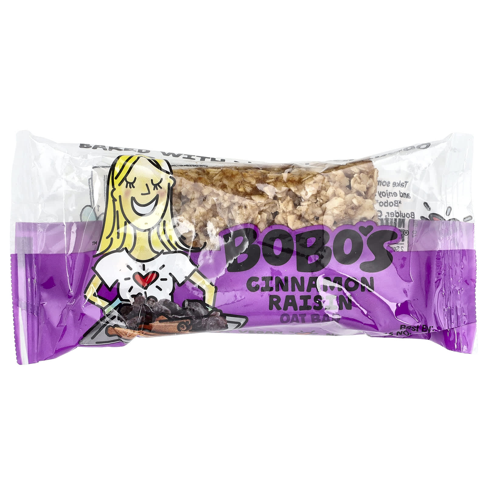 Овсянка Bobo's Oat Bars Bar Cinnamon Raisin, 85 г, 12 шт., батончик — фото 2