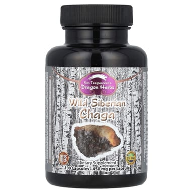 Чага Dragon Herbs Wild Siberian™, 450 мг, 100 капсул
