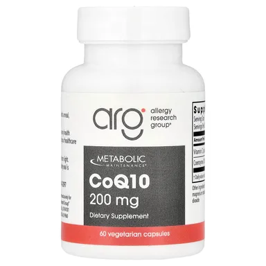 Фото товара: Коэнзим Q10 Metabolic Maintenance, 200 мг, 60 растительных капсул