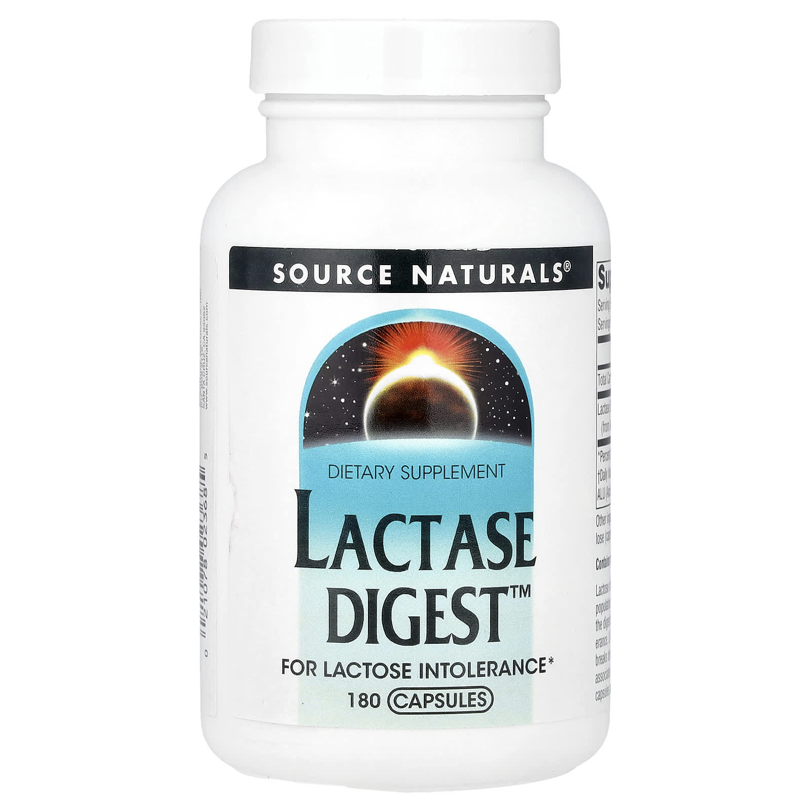 Лактаза Lactase Digest Source Naturals™, 90 мг, 180 капсул