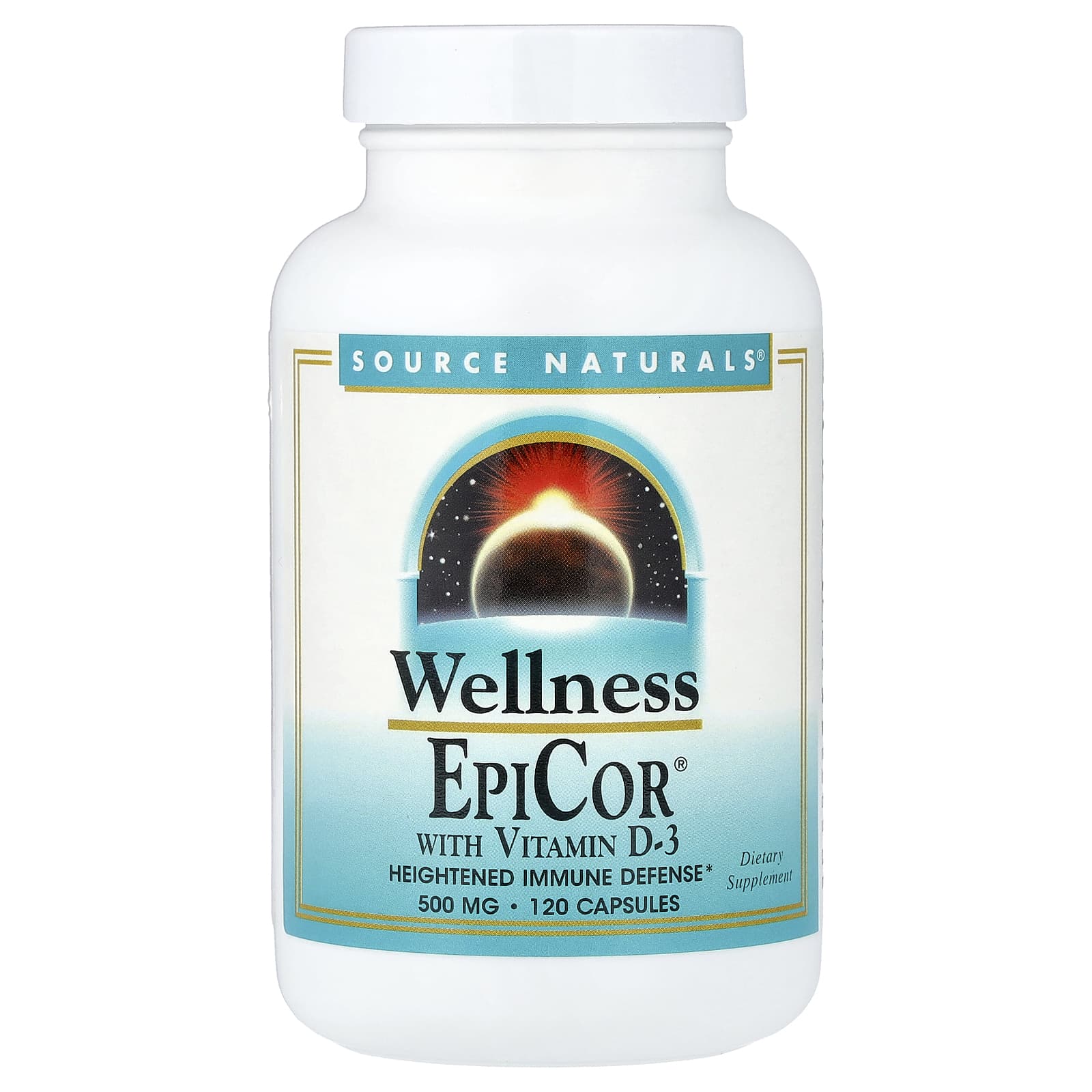 Витамин D3 Source Naturals EpiCor® with Vitamin D-3, 500 мг, 120 капсул