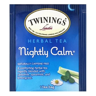 Фото товара: Чай Twinings Flavored Herbal Nightly Calm Caffeine Free, 20 чайных пакетиков, 29 г, чайные пакетики