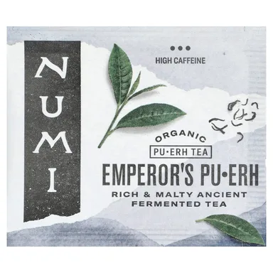 Фото товара: Чай Numi Tea Organic Pu-Erh Emperor's Pu-Erh, 16 чайных пакетиков, 32 г, чайные пакетики