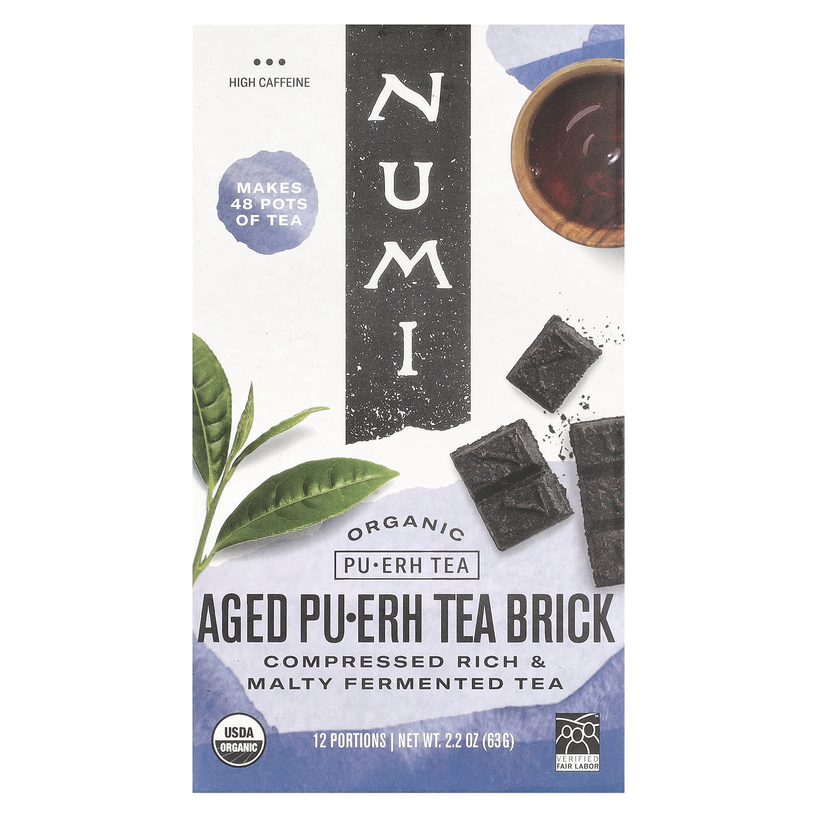Чай Numi Tea Organic Pu-Erh Aged Pu-Erh Brick, 63 г