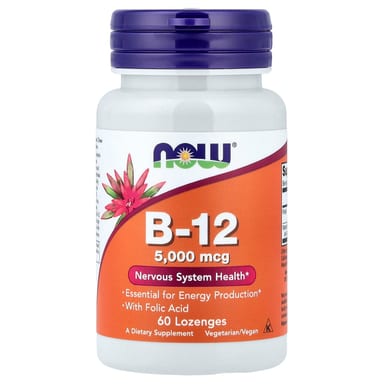 Витамин B12 NOW Foods, 60 пастилок