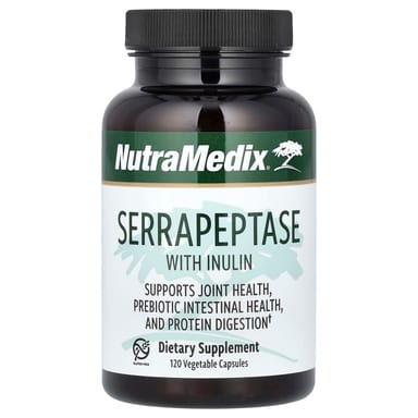 Серрапептаза NutraMedix with Inulin, 500 мг, 120 растительных капсул
