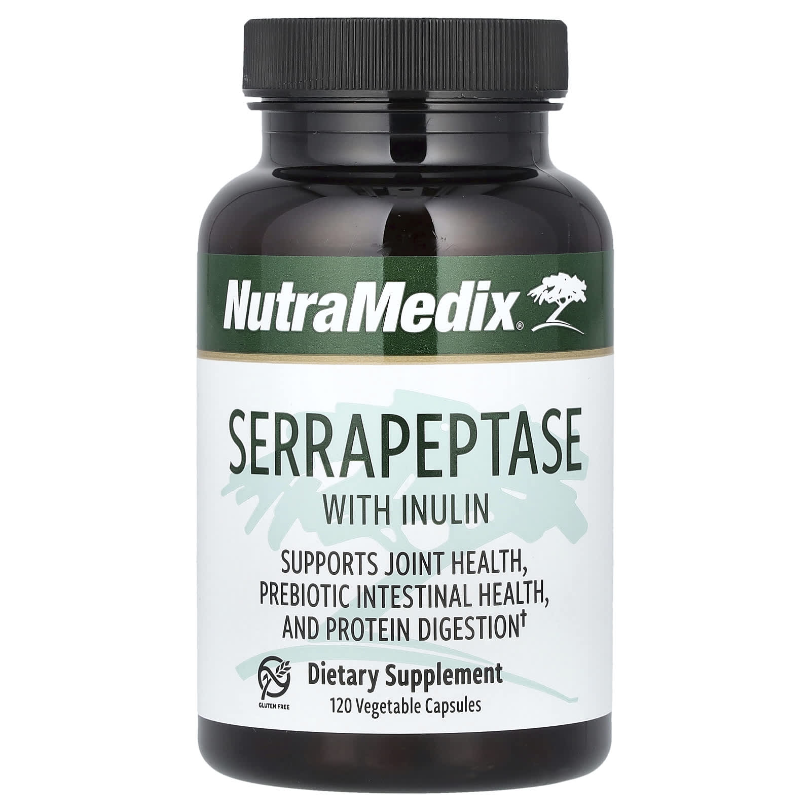 Серрапептаза NutraMedix with Inulin, 500 мг, 120 растительных капсул