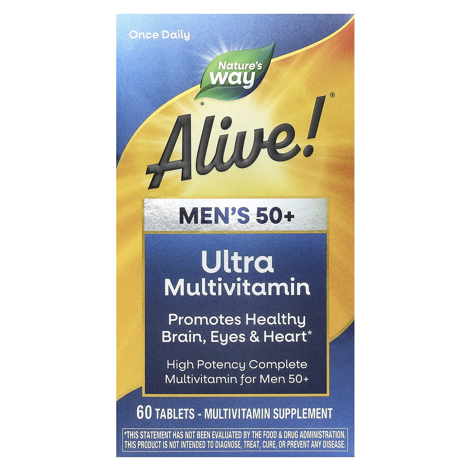 Мультивитамины Nature's Way Alive!® Men's 50+ Ultra, 60 таблеток — фото 2