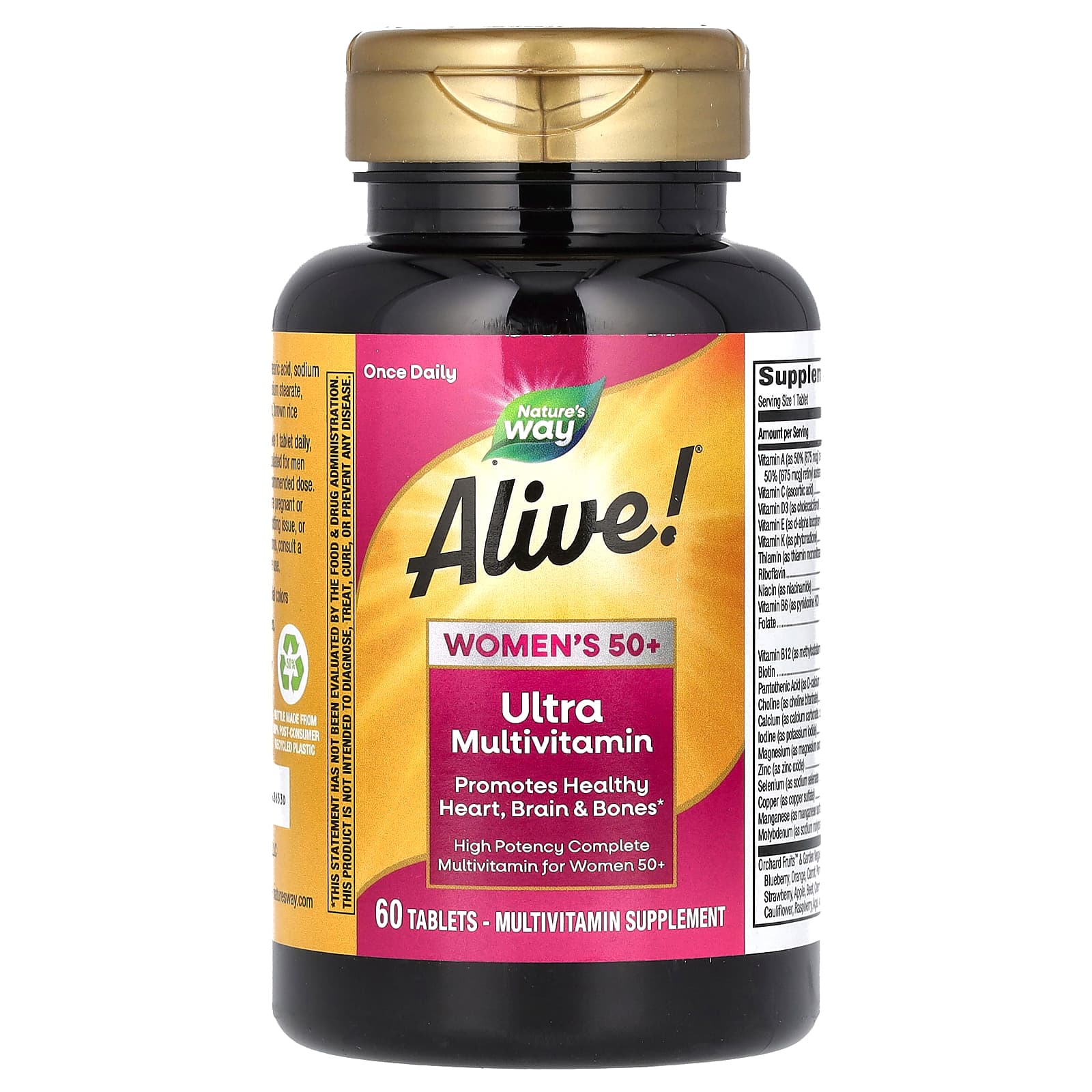 Мультивитамины Nature's Way Alive!® Women's 50+ Ultra, 60 таблеток