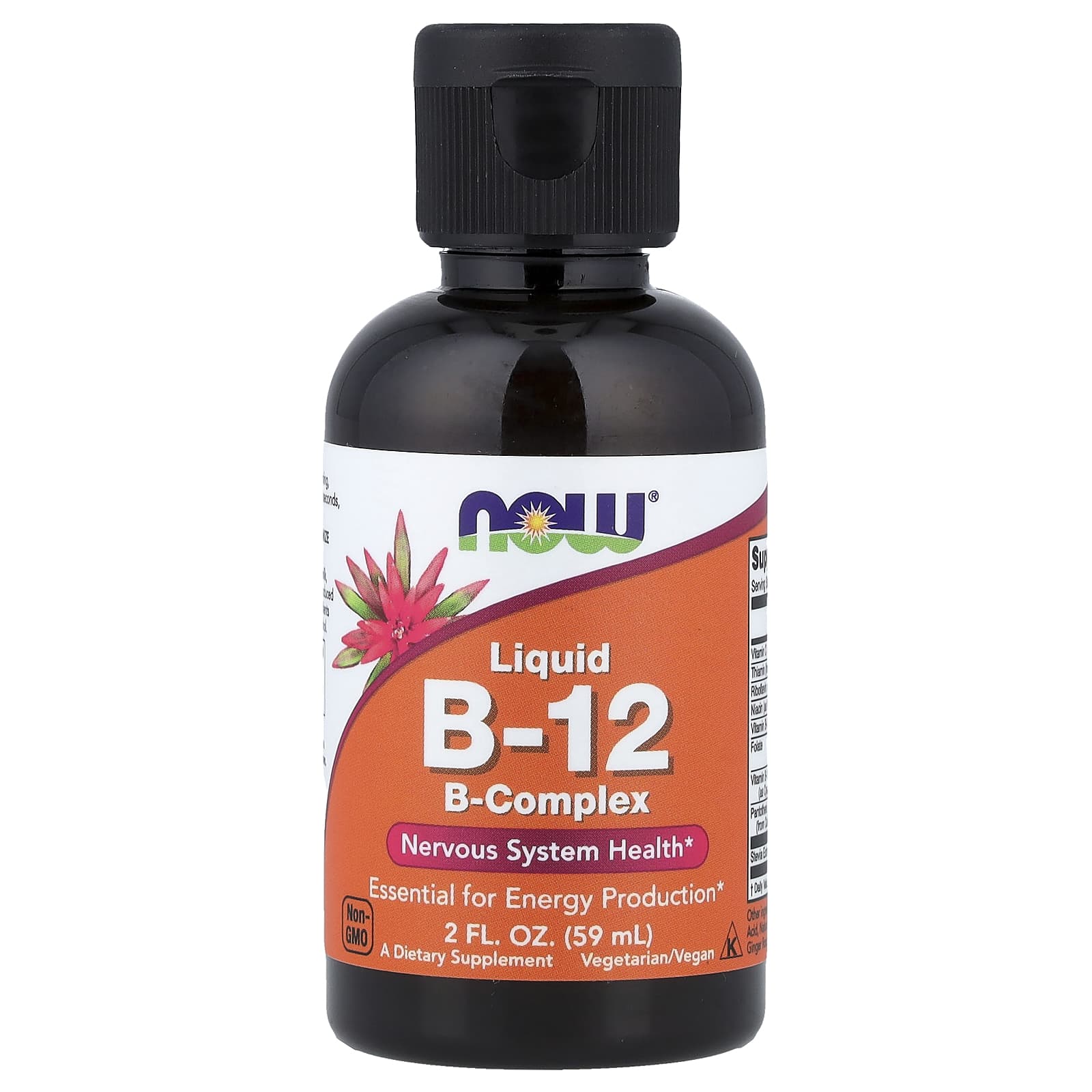 Комплекс витаминов B NOW Foods Liquid B-12 B-Complex, 59 мл, жидкая форма