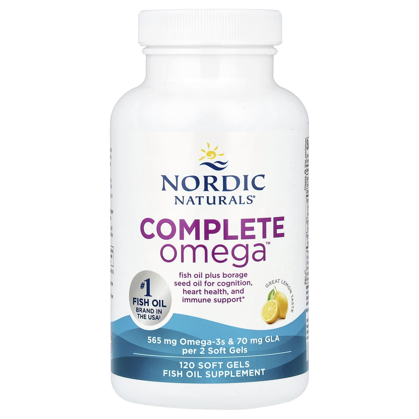 Омега-комплекс Nordic Naturals™, вкус Lemon, 120 мягких капсул