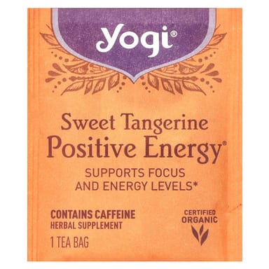Чай Yogi Tea Positive Energy® Sweet Tangerine, оттенок 16 Tea Bags, 29 г, чайные пакетики