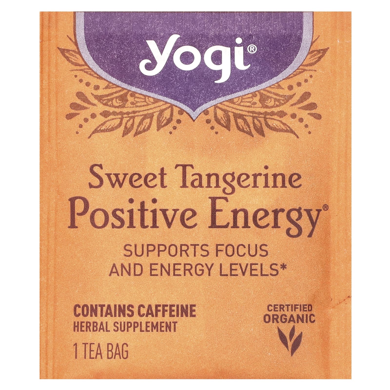 Чай Yogi Tea Positive Energy® Sweet Tangerine, оттенок 16 Tea Bags, 29 г, чайные пакетики
