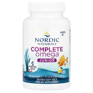 Фото товара: Омега-комплекс Nordic Naturals™ Junior, вкус «лимон», для детей от 6 лет, 90 мягких капсул