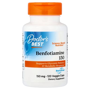 Бенфотиамин Doctor's Best, 150 мг, 120 растительных капсул