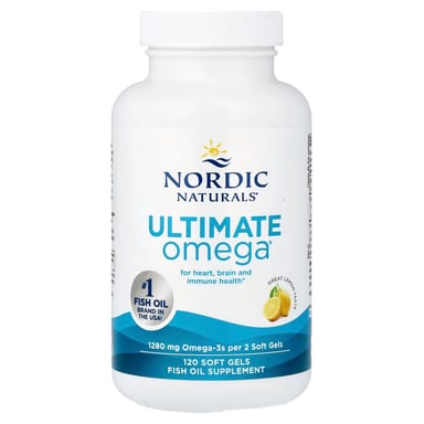 Омега-3 Ultimate Omega Nordic Naturals®, вкус Great Lemon, 640 мг, 120 мягких капсул
