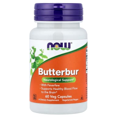 Пиретрум NOW Foods Butterbur, 60 растительных капсул