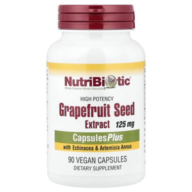 Экстракт семян грейпфрута NutriBiotic, вкус Grapefruit Seed Extract, 125 мг, 90 растительных капсул