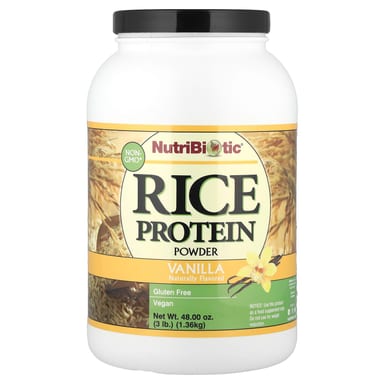 Протеиновый порошок NutriBiotic Rice, вкус Vanilla, 1.36 кг