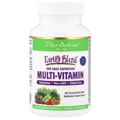 Мультивитамины Paradise Herbs Earth's Blend® One Daily Superfood No Iron, 60 растительных капсул
