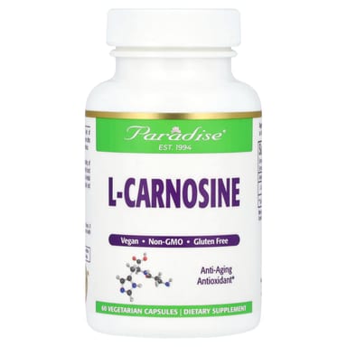 L-карнозин Paradise Herbs L-Carnosine, 250 мг, 60 растительных капсул