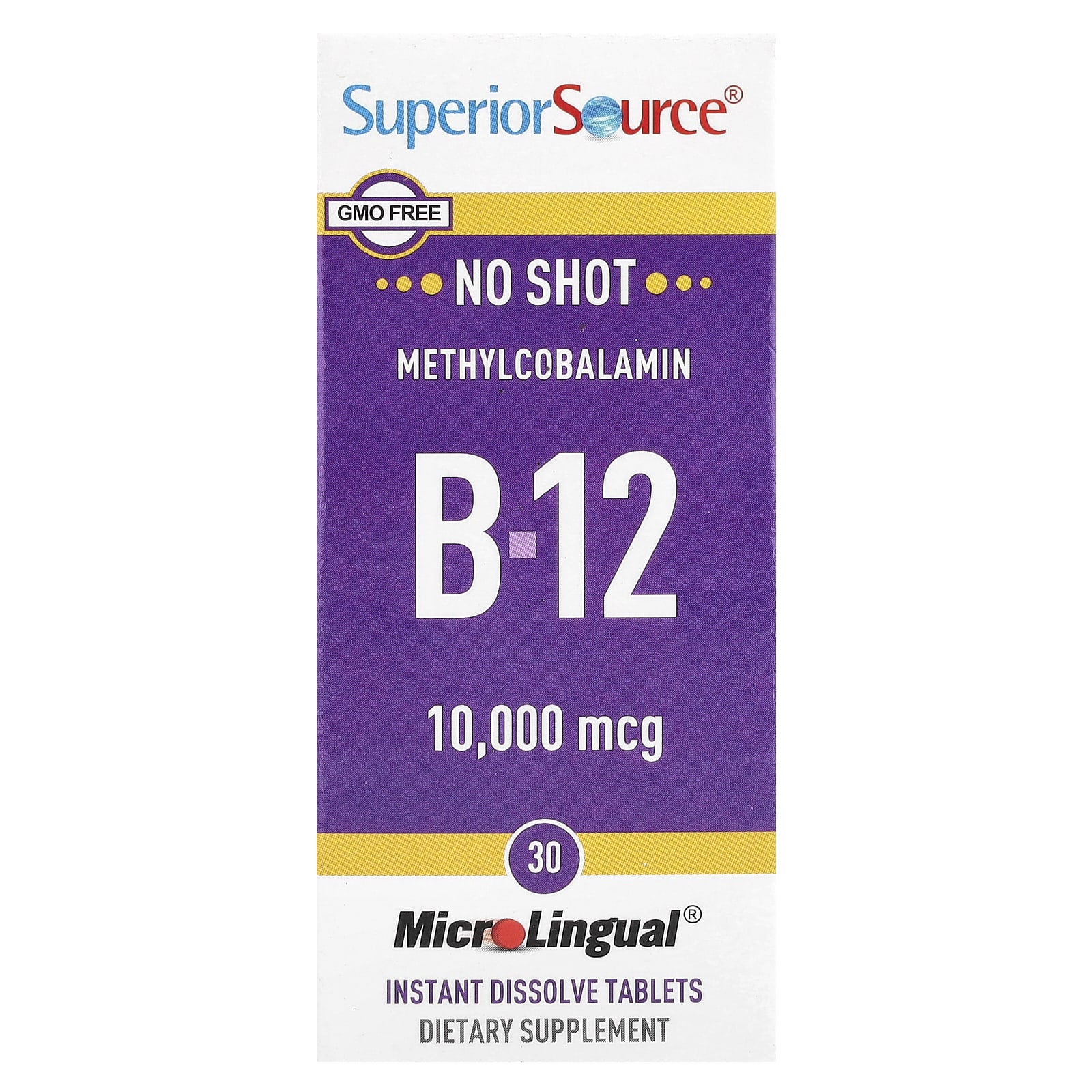 Метил B12 Superior Source B-, 10000 мкг, 30 быстрорастворимых таблеток MicroLingual — фото 2