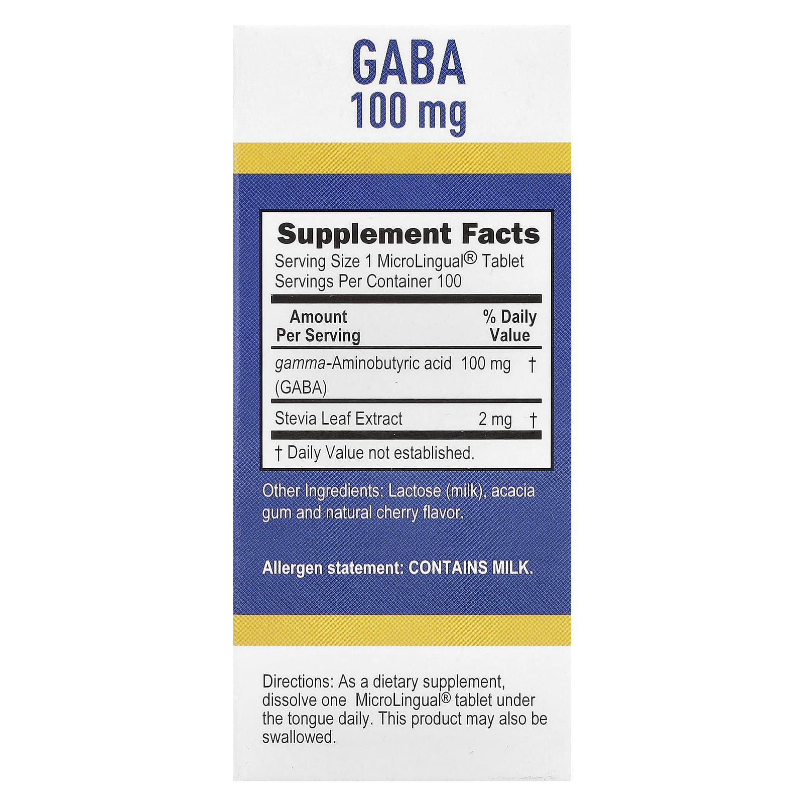 ГАМК Superior Source, 100 мг, 100 быстрорастворимых таблеток MicroLingual — фото 3