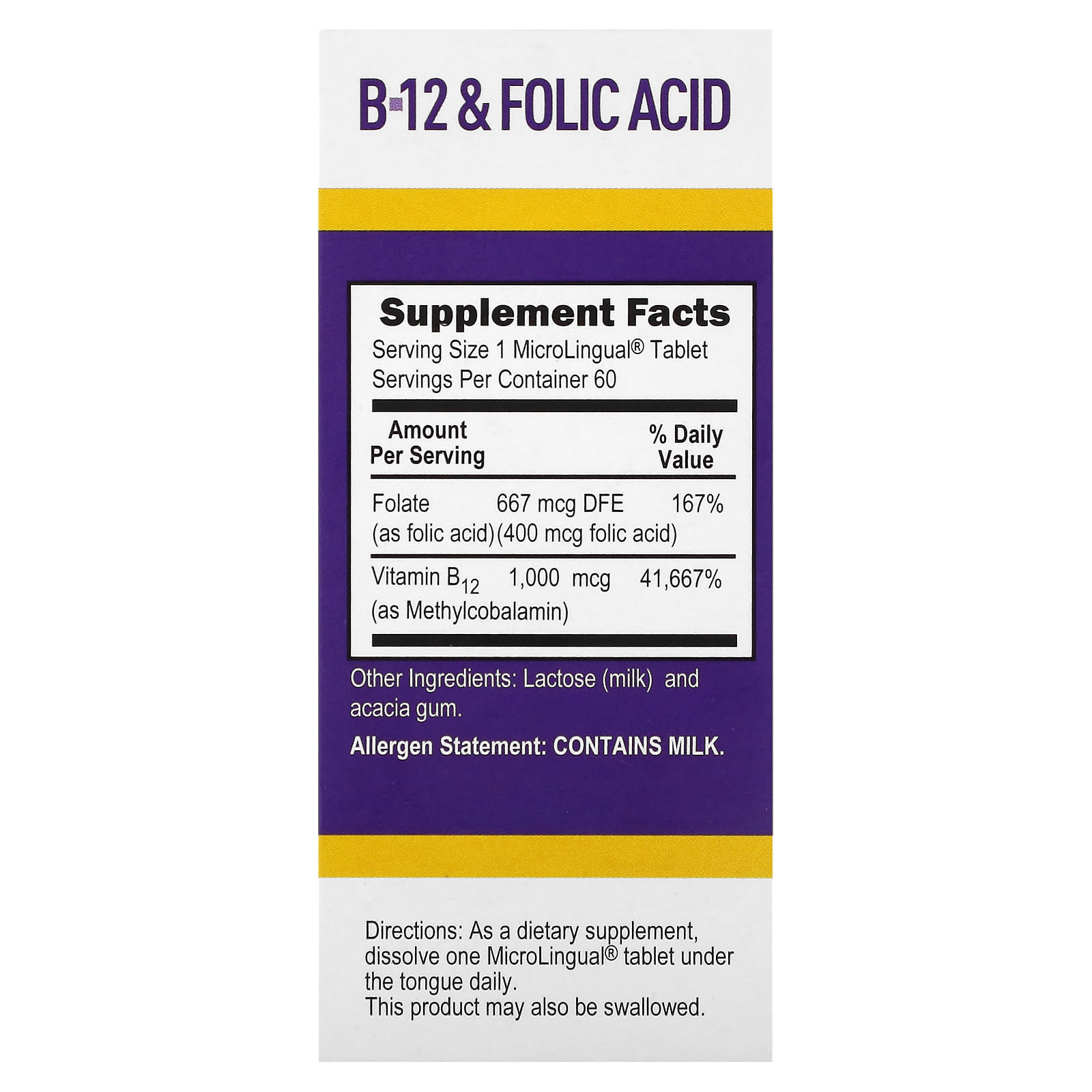 Метил B12 Superior Source B-12 Folic Acid 60, таблетки — фото 3