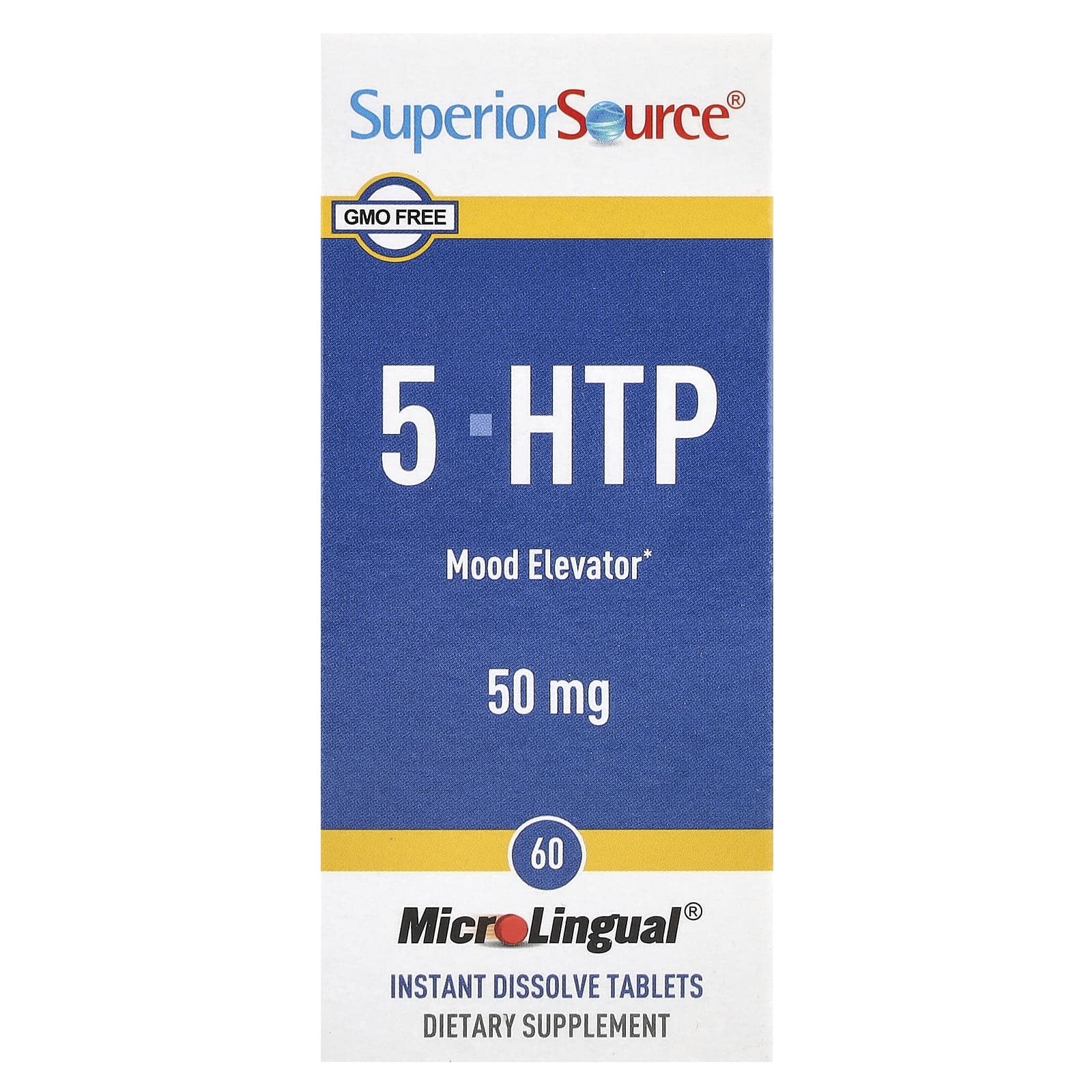 5-HTP Superior Source 5-HTP, 50 мг, 60 быстрорастворимых таблеток MicroLingual — фото 2